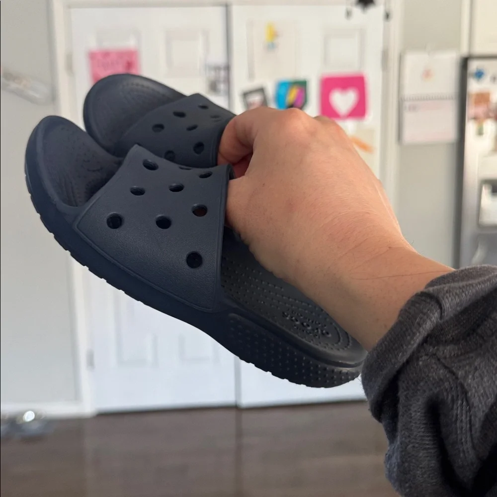 CROCS Kids navy blue slides sandals